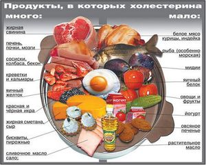 Рацион для снижения холестерина - наглядная таблица